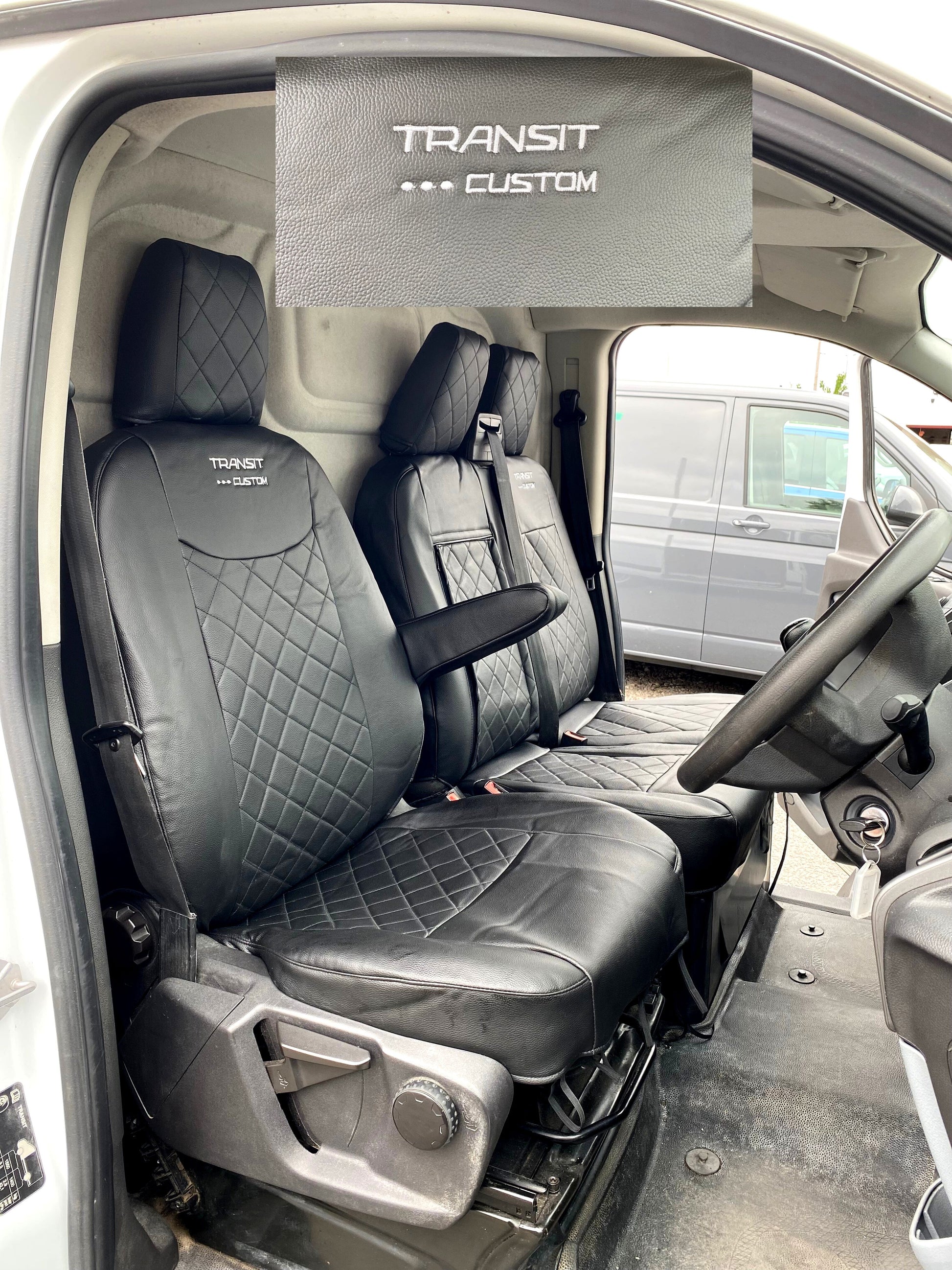 Ford Transit Custom Seat Covers - with Transit Custom LOGO – Miles of  smiles seat covers