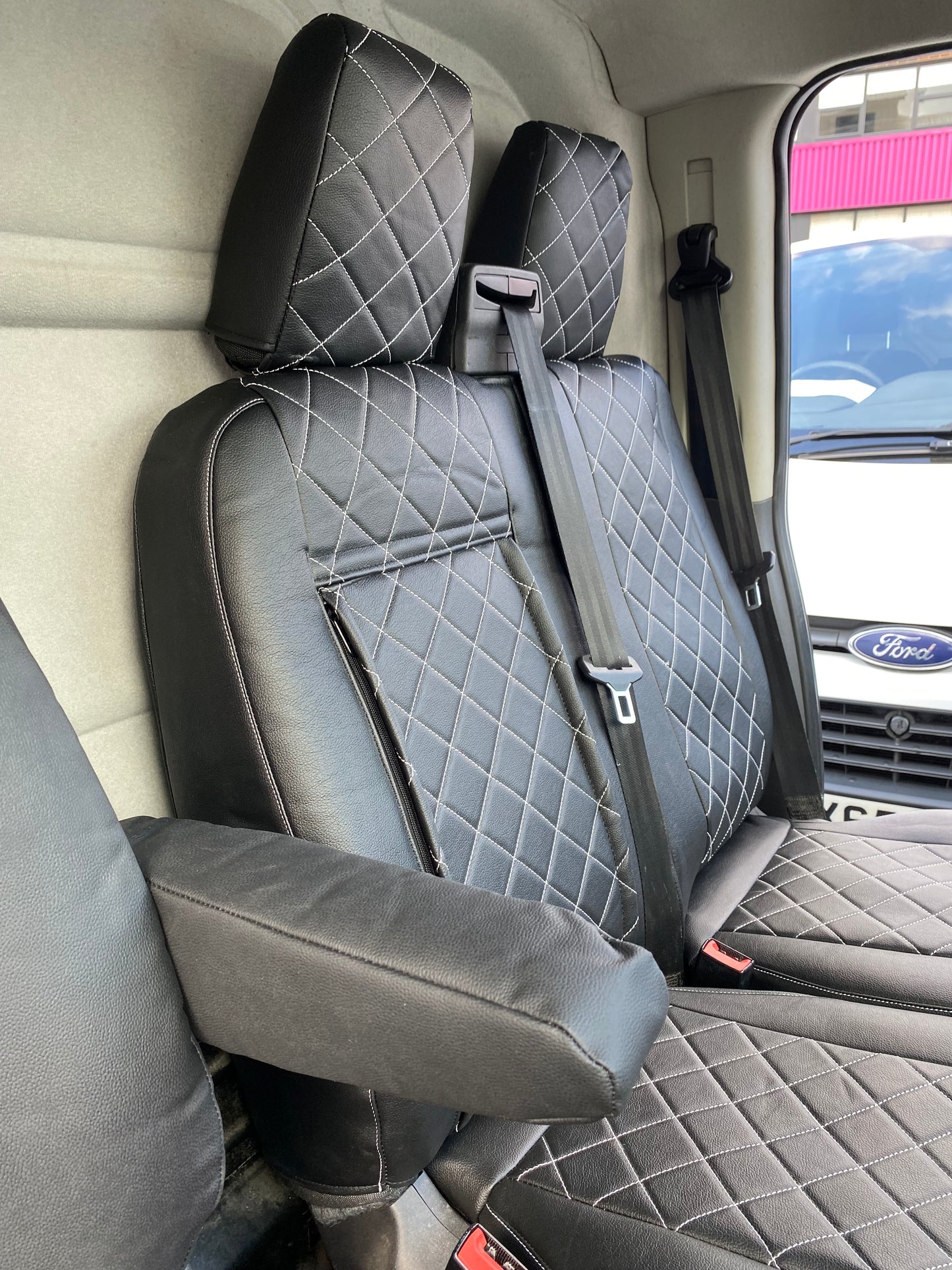 Ford Transit seat covers - Leatherette 2014 Onwards