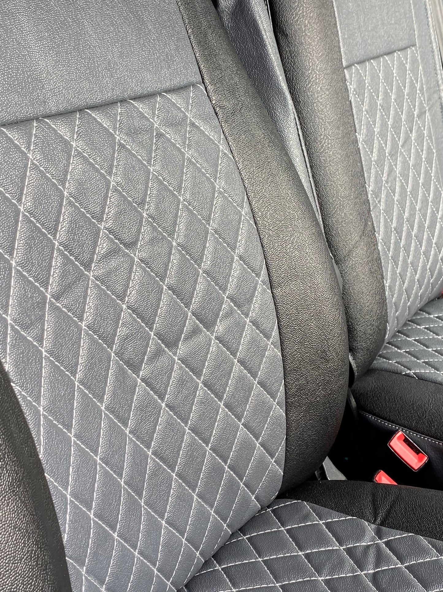 VW Transporter T6 Seat Covers - Grey/Black