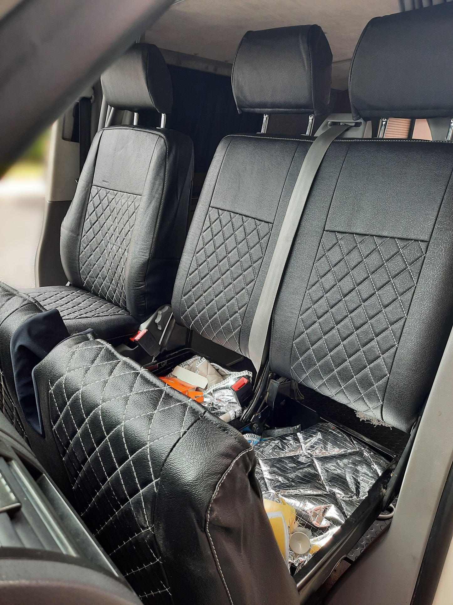 VW Transporter T6 seat covers - Black