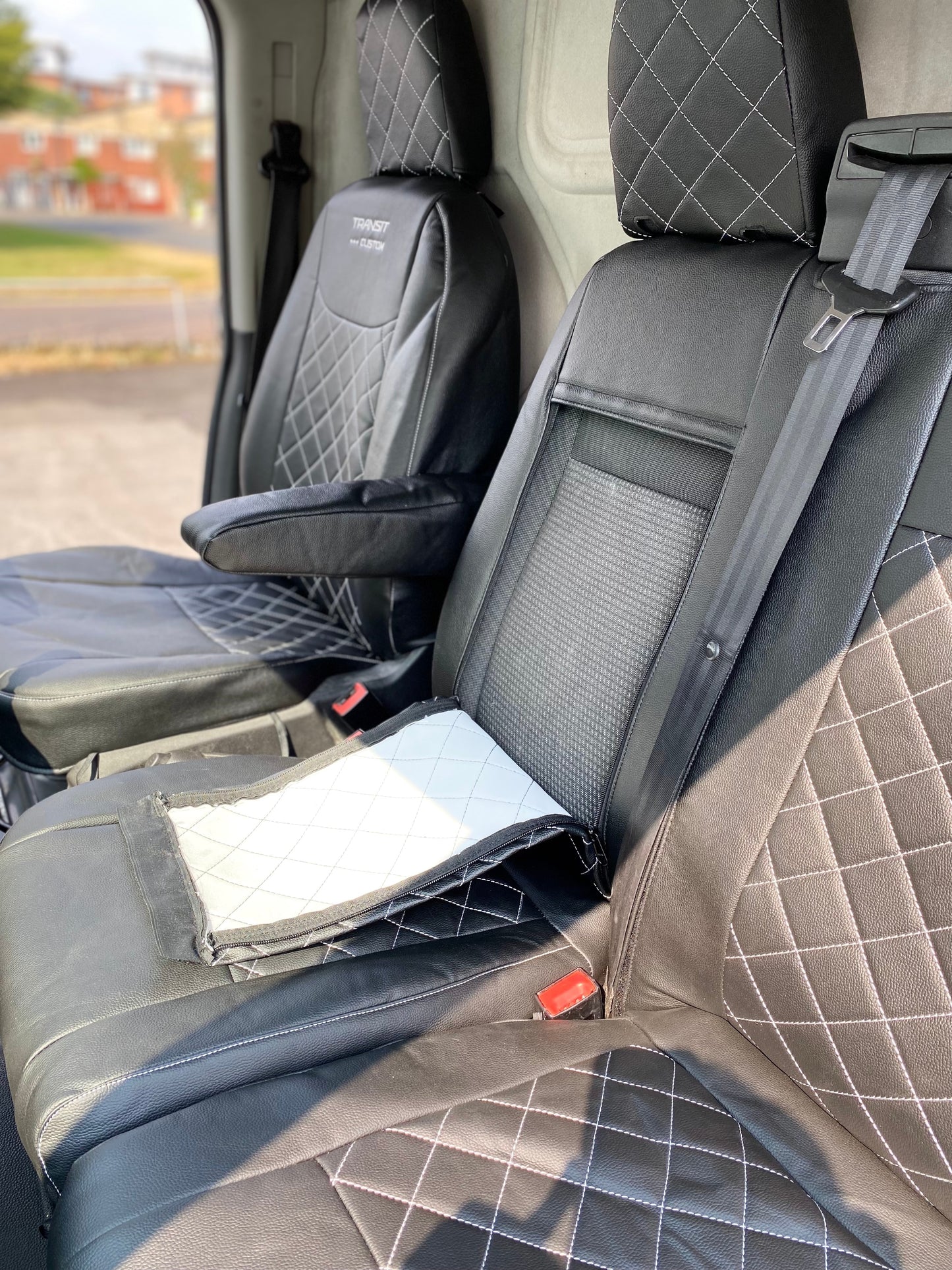 Ford Transit Custom seat covers - with Transit Custom LOGO