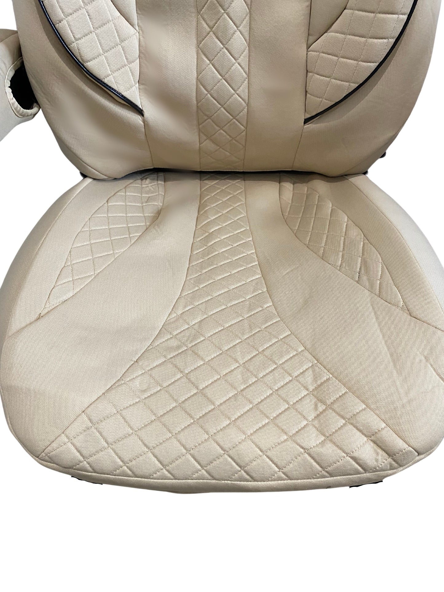 To fit a Fiat Ducato motorhome 2 front seat covers (Cream caramel MOS:003)